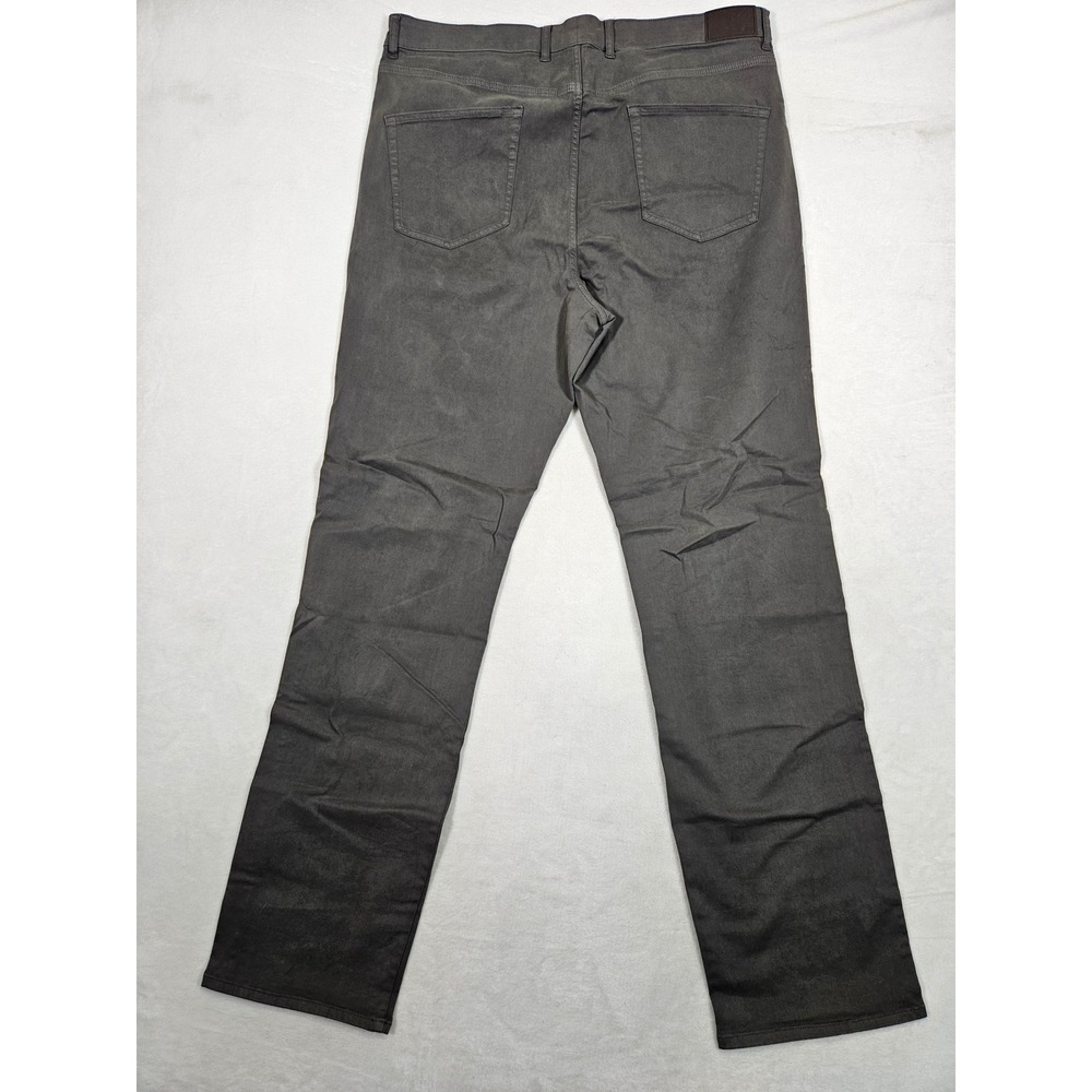 Peter Millar Signature Sateen Classic Fit Gray Pants Men's 40L Stretch 5-Pocket - Picture 4 of 10